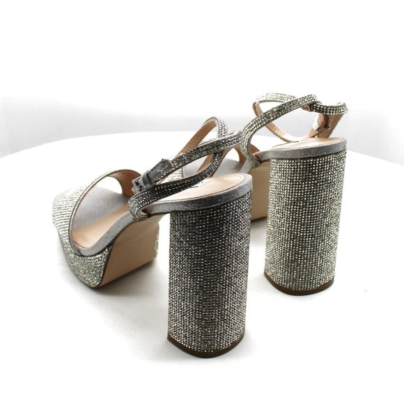 Steve Madden Womens Lessa-R Glass Open Toe Heel Sandals - Picture 7 of 8